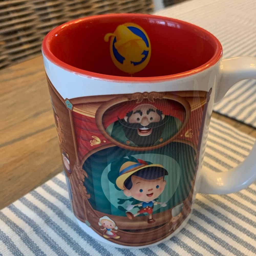 Disney Pinocchio Mug Disney Parks Fairy Wood Maker Whale Characters